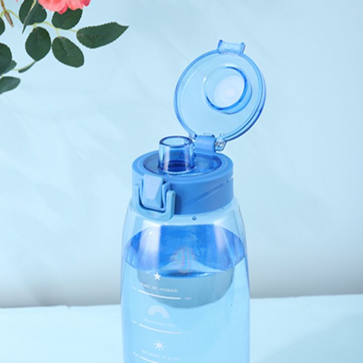 Factory outlet Custom bpa free 1200ml plastic travel gym sport motivational water bottle with portable rope and Bounce cover Manufacturing Solutions Chain