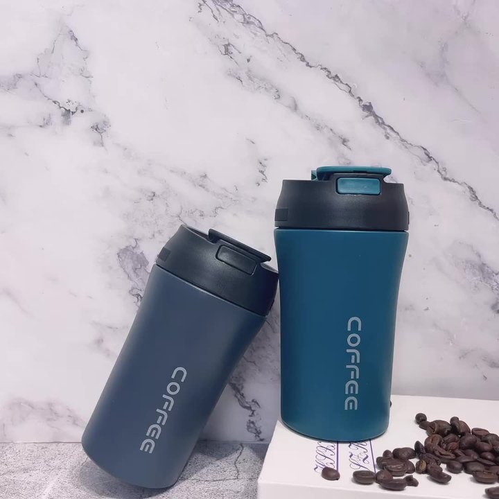 Office and outdoor custom logo color double wall vacuum cup stainless steel coffee  tumbler with straw Industrial Wholesale Custom Solutions