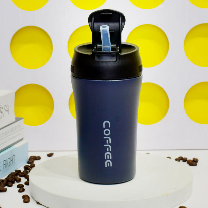 Office and outdoor custom logo color double wall vacuum cup stainless steel coffee  tumbler with straw Industrial Wholesale Custom Solutions