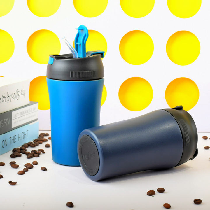 Office and outdoor custom logo color double wall vacuum cup stainless steel coffee  tumbler with straw Industrial Wholesale Custom Solutions