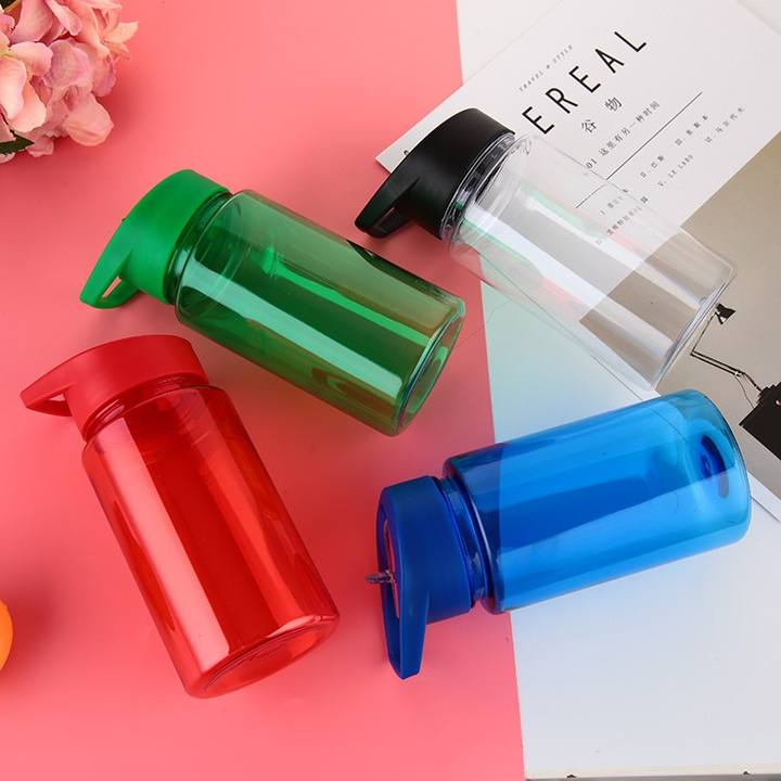 Suction nozzle straw stype tritan/AS BPA free plastic water bottle for children with handle for school Quality Manufacturing