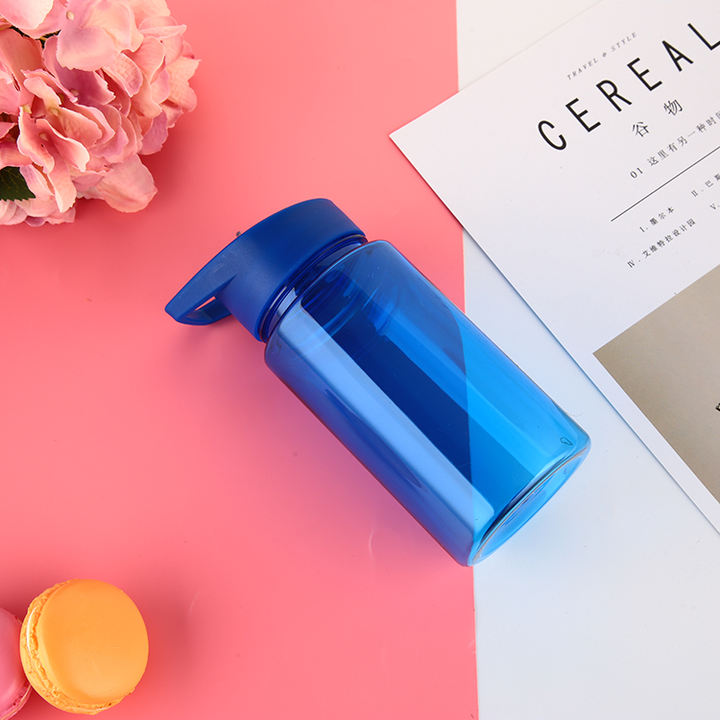 Suction nozzle straw stype tritan/AS BPA free plastic water bottle for children with handle for school Quality Manufacturing
