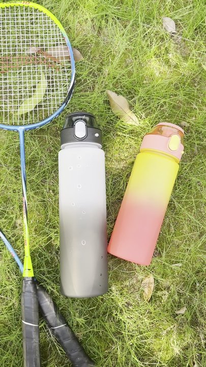 Wholesale 32oz/1L BPA Free custom Leakproof plastic transparent sport water bottle for Fitness Sports & Outdoors Trade Factory Direct
