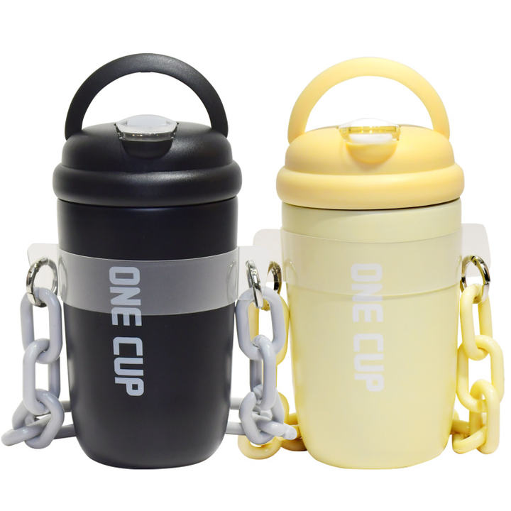 Wholesale Cheap custom New Product Cute Eco-Freindly gift cup thermos  stainless steel coffee mug with straw and handle Manufacturing Solutions