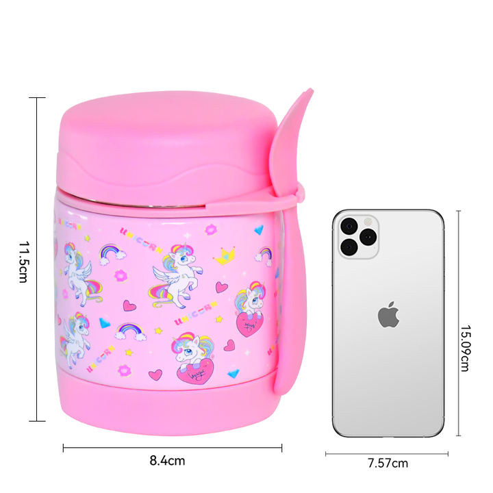 wholesale OEM/ODM  300ml double wall stainless steel Vacuum kids food jar with spoon