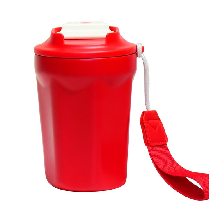 Wholesale bulk direct drinking 18/8 stainless steel Christmas gift green thermos coffee mug with Strap and leakproof lid Made in China Factory Manufacturer