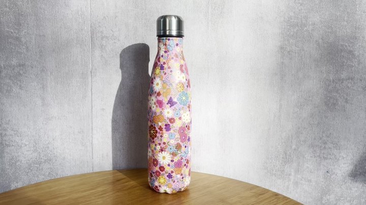 Wholesale customizable Best Gift 500ml 17Oz Flower Design Cola Water Bottle Stainless Steel Insulated Water Bottle Discount Wholesale