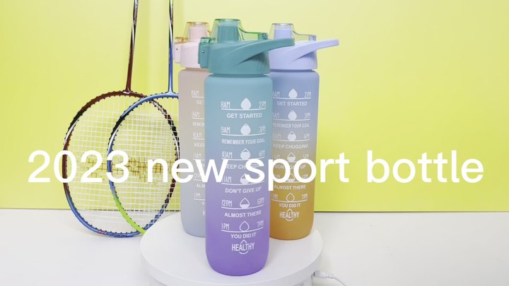 Wholesale drinkware 1L Capacity Workout Plastic Drinking Gradient Fitness Oem Gym Sports bpa free sports water bottles for kids Export-Oriented Factory