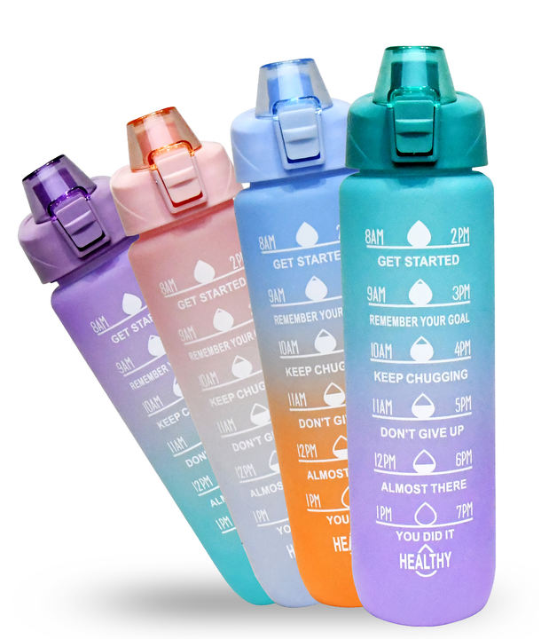 Wholesale drinkware 1L Capacity Workout Plastic Drinking Gradient Fitness Oem Gym Sports bpa free sports water bottles for kids Export-Oriented Factory