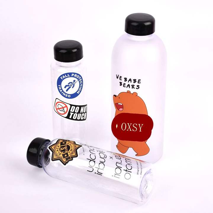 Wholesale price 350ml cheap plastic drinkware BPA Free outdoor school kids water bottle cartoon custom logo drinking bottles Industrial Supplier Supply