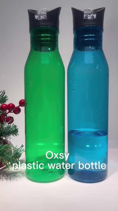 Wholesale price 700ml food grade custom logo and logo plastic clear fitness sports water bottle with handle lid Low-Cost Manufacturing Hub