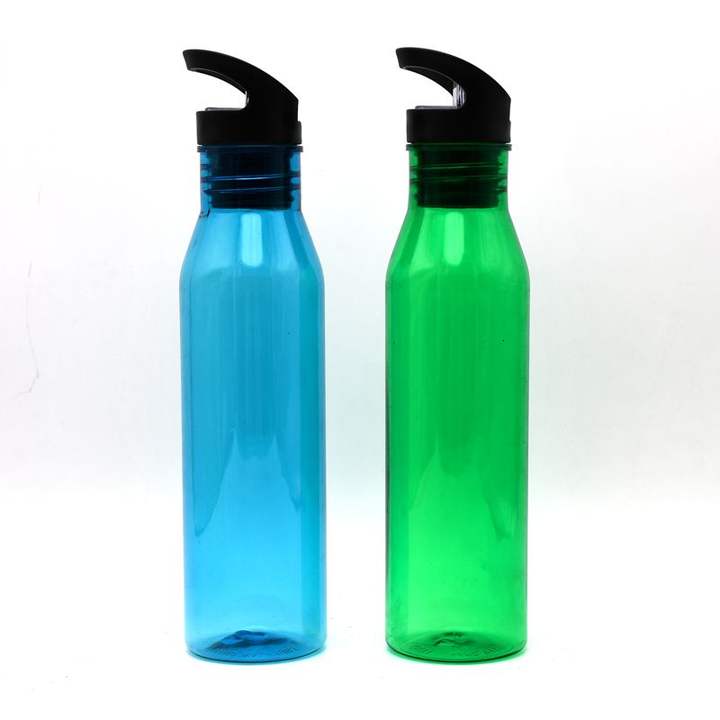 Wholesale price 700ml food grade custom logo and logo plastic clear fitness sports water bottle with handle lid Low-Cost Manufacturing Hub