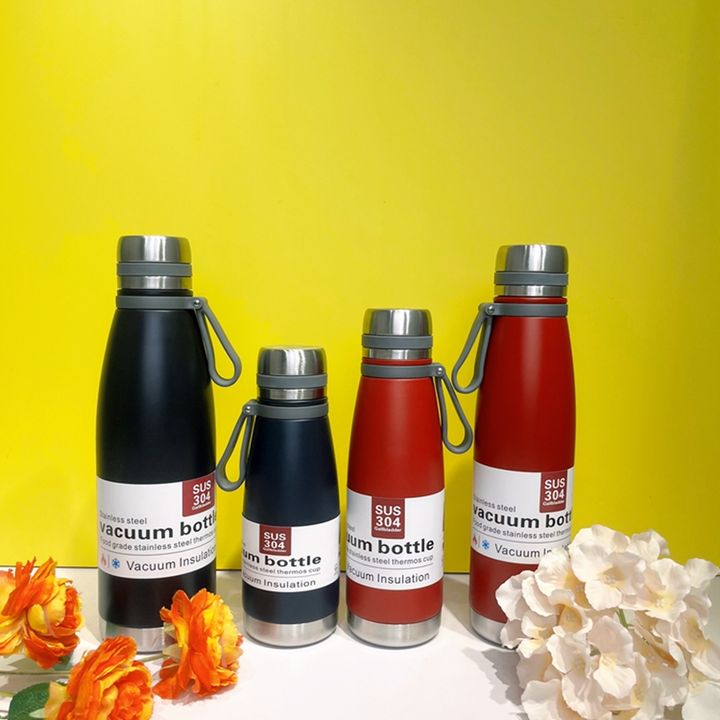Wholesale stainless steel drinking cup custom logo sport vacuum flasks gift thermoses bottle with tea infuser and handle Factory Wholesale Export