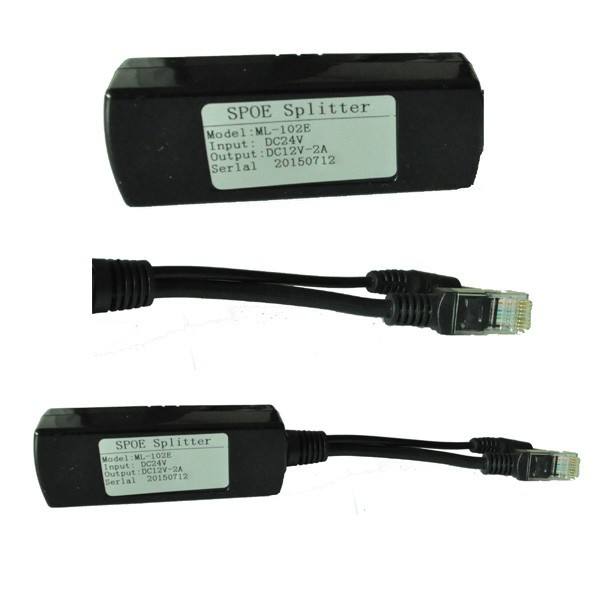 External POE Cable POE Separator Splitter Cable Convert 48V to 12V Used Between POE Switch and Non-PoE IP Cameras