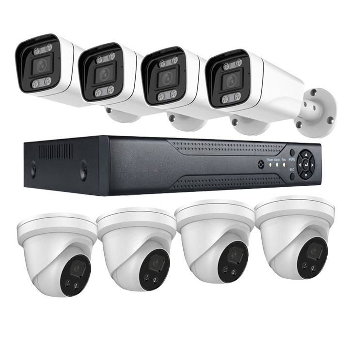 Face Detection Human Detection Xmeye Night Color IP Camera HD 1080P POE NVR Kits 8CH