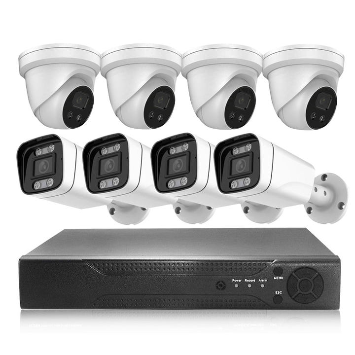 Face Detection Human Detection Xmeye Night Color IP Camera HD 1080P POE NVR Kits 8CH