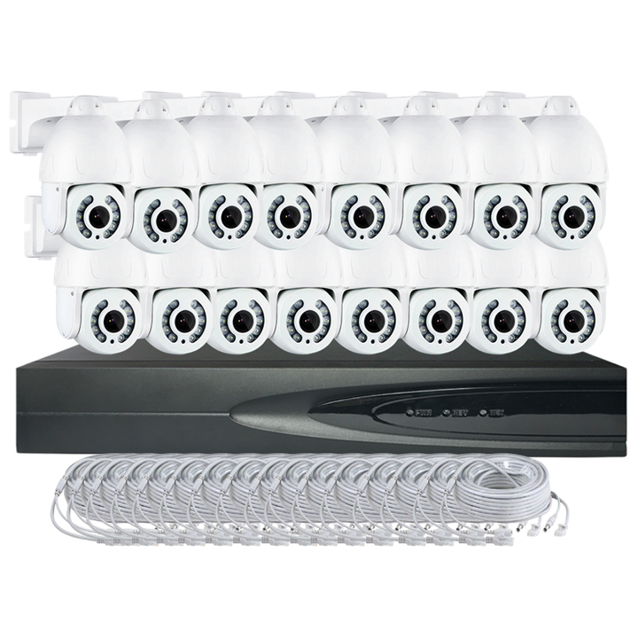 Factory Price  16 chs 5.0megapixel IR PTZ Dome  4X Zoom POE Nvr Kits Seetong Surveillance  Alarm  Speed  Dome Camera System