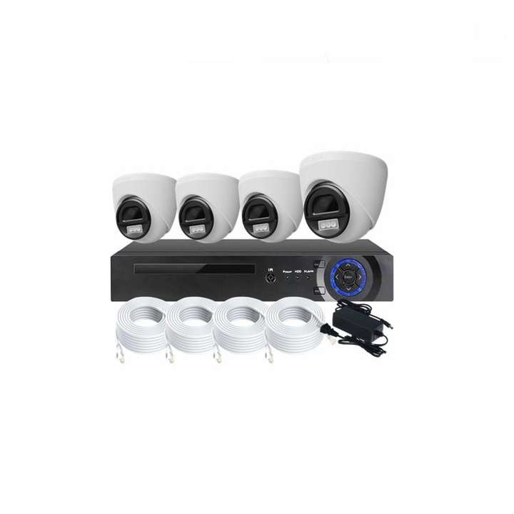 Full Color 24/7 Mic Audio 8MP Dome Camera 4K POE NVR KIT 4CH CCTV Set Home Security Indoor Night Vision System