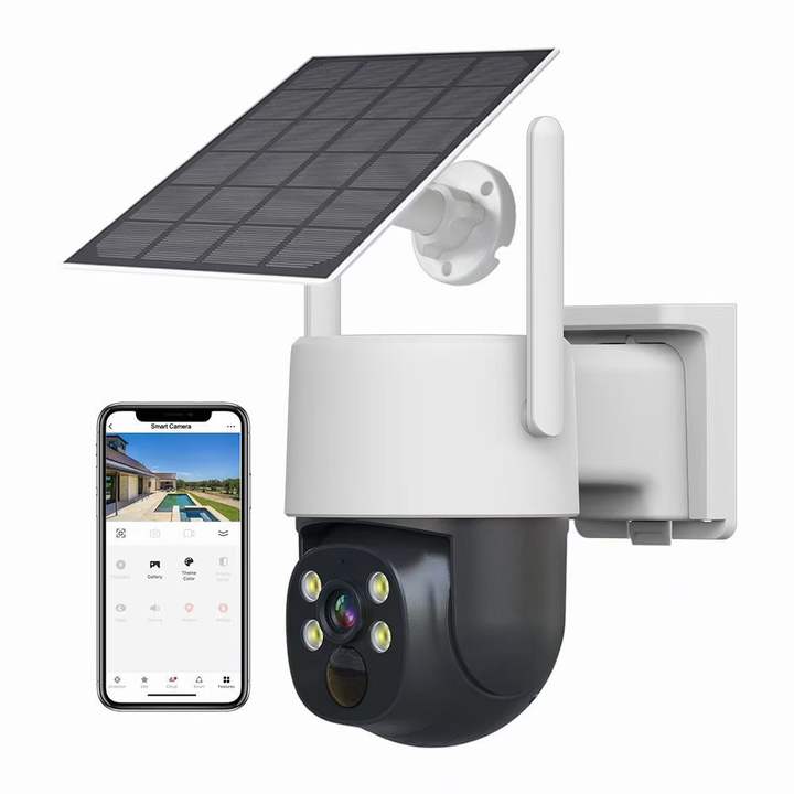 Good Quality Eseecloud APP 4.0Megapixels Solar Power Battery Double lights IP Pan&Tilt Camera(7500mA) Support Two Ways Audio