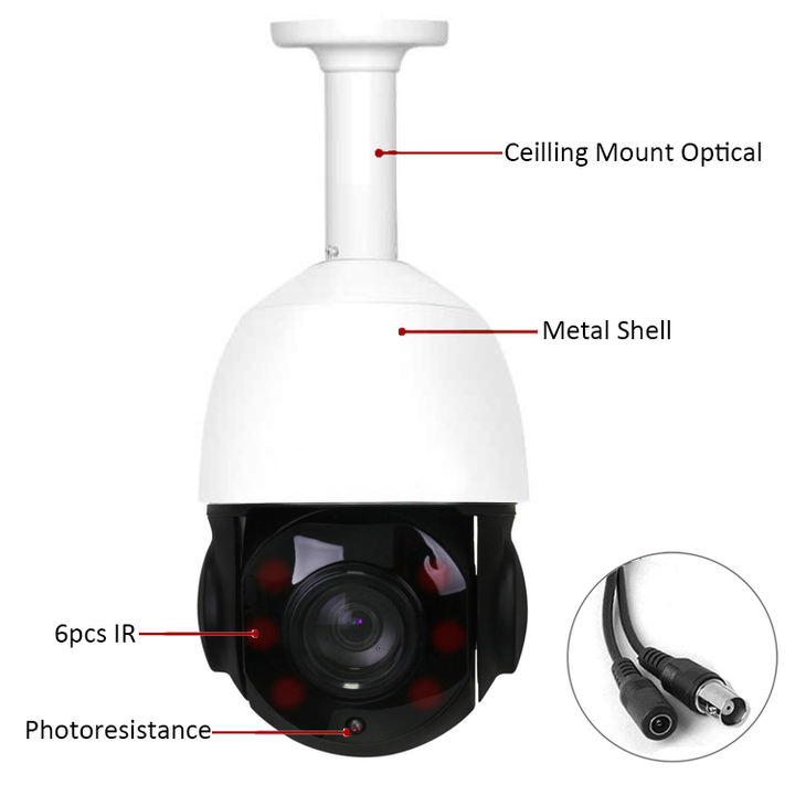 HD 1080P Waterproof 5MP 360 Analogue PTZ Camera Profesional 20X