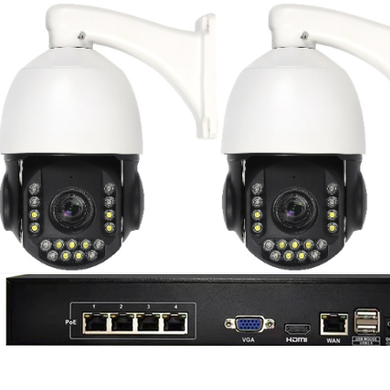 HD 2ch 2K(4.0megapixel) IR 20X  PTZ Dome Seetong NVR   POE Surveillance System CCTV Network IP Camera