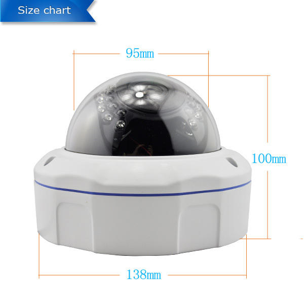 High Quality H.265 4K 12.0Megapixel(SSC359+Sony IMX577@30fps) IR Vanderpfoof Dome IP Camera China Production Hub