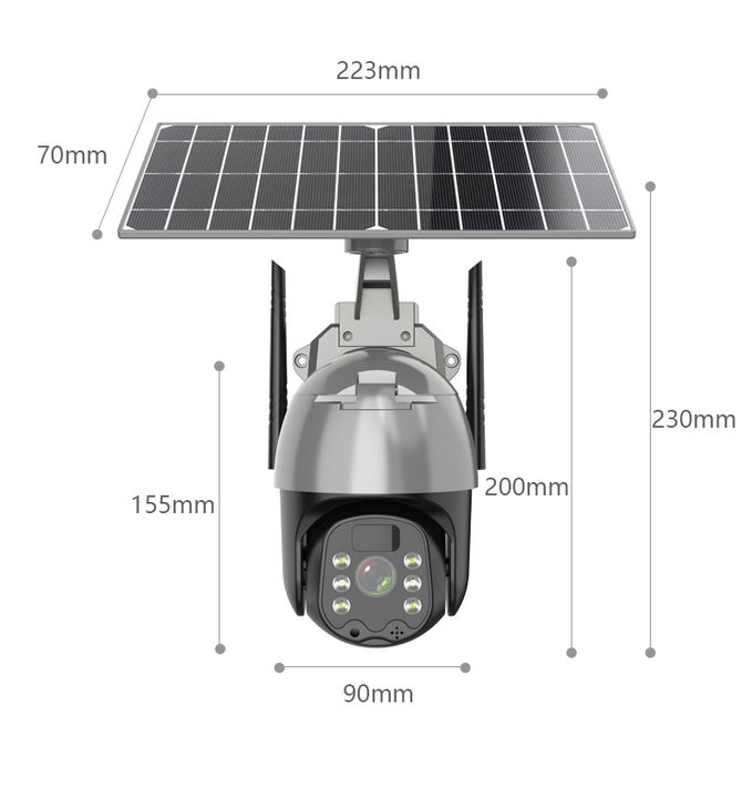 Hot Sale 4.0Megapixel Battery Wifi/4G Solar power Double lights IP Pan&Tilt Camera(14400mA)