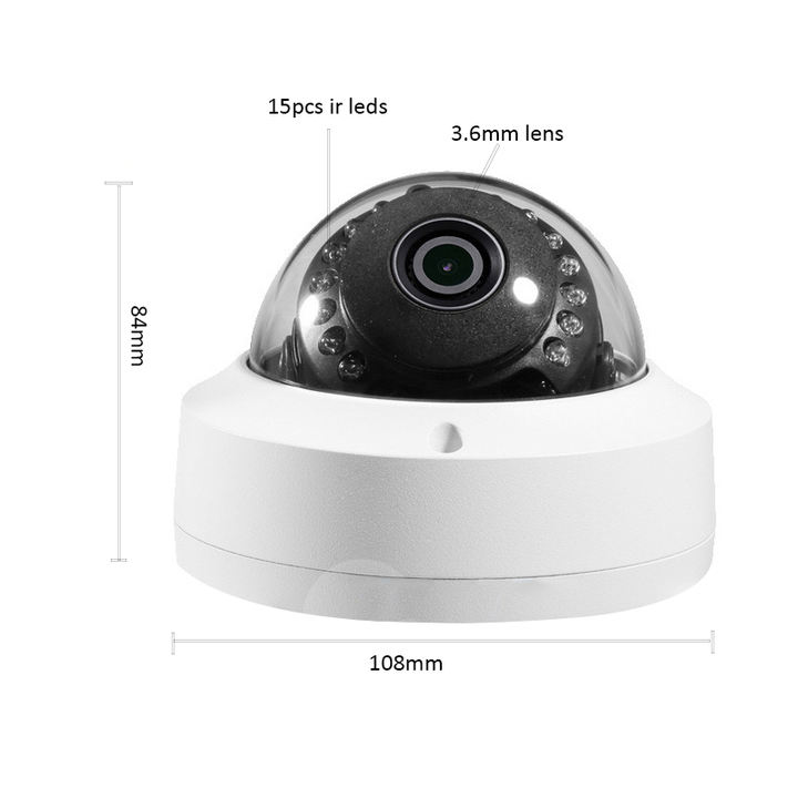 Hot Sale 4K 8MP Security POE Vandalproof Cover Dome Metal Network POE Camera With Audio China Exporter Custom Solutions