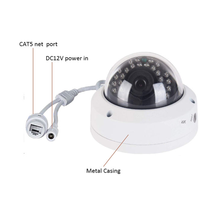 Hot Sale 4K 8MP Security POE Vandalproof Cover Dome Metal Network POE Camera With Audio China Exporter Custom Solutions