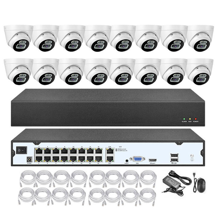 Hot Sell 16ch 4MP POE NVR KIT Camera Security 16 Dome  Camera