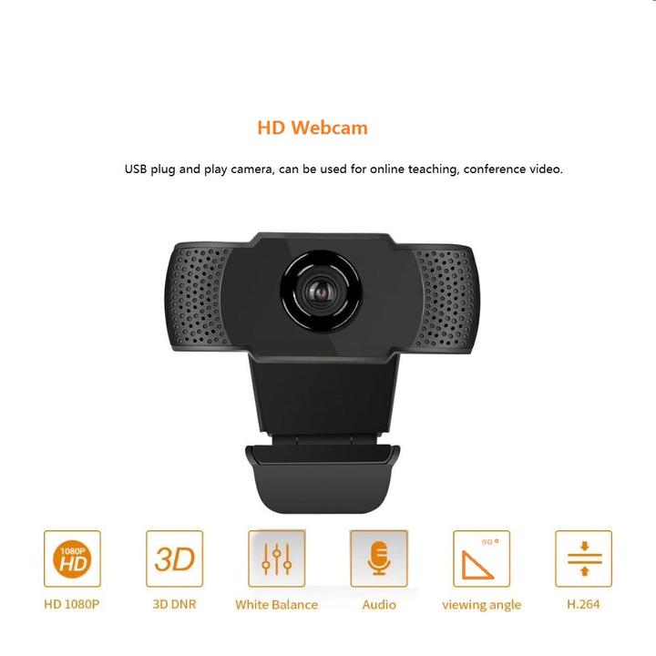 Hot Selling 2.0Megapixel FHD camara web con microfono mini