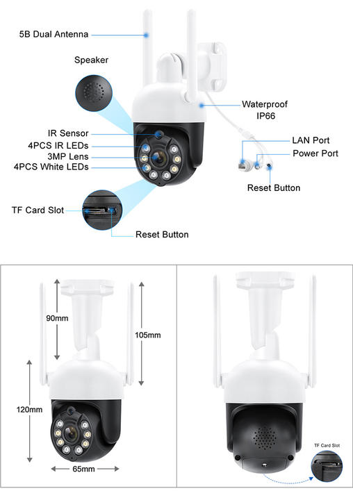 Hot Selling Waterproof  Home Camera Security System with 1TB hard drive 3MP Security Camera System