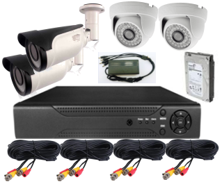 Hot sell security system!!! Economic cctv camera set, easy to use home security system with 10.1 LCD Monitor!