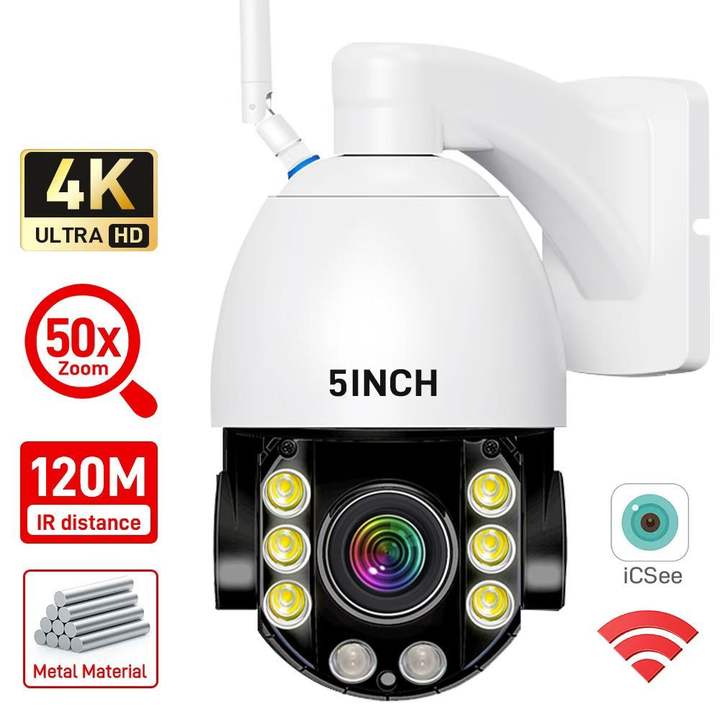 ICsee 8mp wifi 18x optical zoom camera outdoor ptz night vision full color 2.4g wireless home seucirty cctv camera