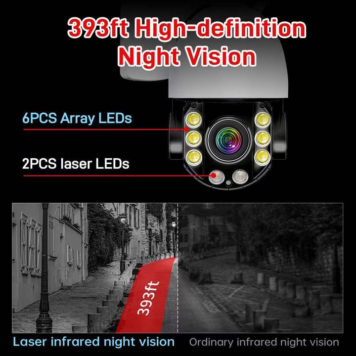 ICsee 8mp wifi 18x optical zoom camera outdoor ptz night vision full color 2.4g wireless home seucirty cctv camera