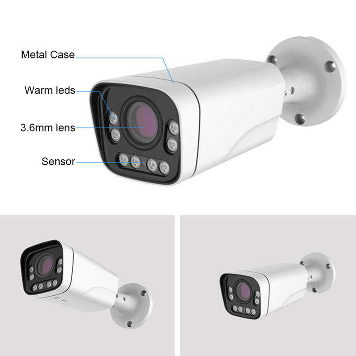 IMX577 12MPX HD POE Bullet Camera Full Color 12 Megapixel CMS IP Camera