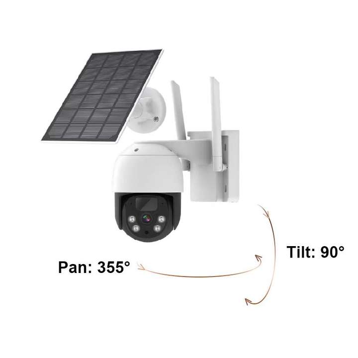 IP-PRO 3.0 Megapixel  Wifi Solar Panel Power Battery IR IP PT Outdoor Camera