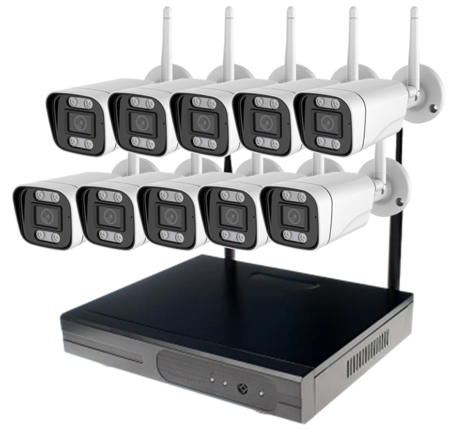 IP-pro 10 CH 5MP   Wifi NVR Home Security Bullet Home Two Way Outdoor  Camera System Wireless Online