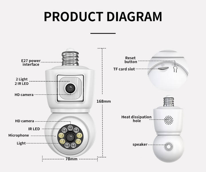 Icsee  Bullet PT Dome linkage NVR Kit WIFI  CCTV Bulb Camera  Audio intercom Camera kit