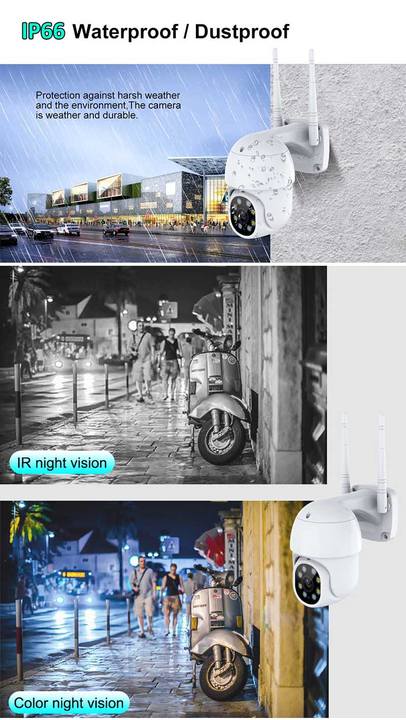 Icsee Home Security 8CH NVR Video Wireless Kit Two Way Audio 3MP Wifi PTZ Dome Camera CCTV System