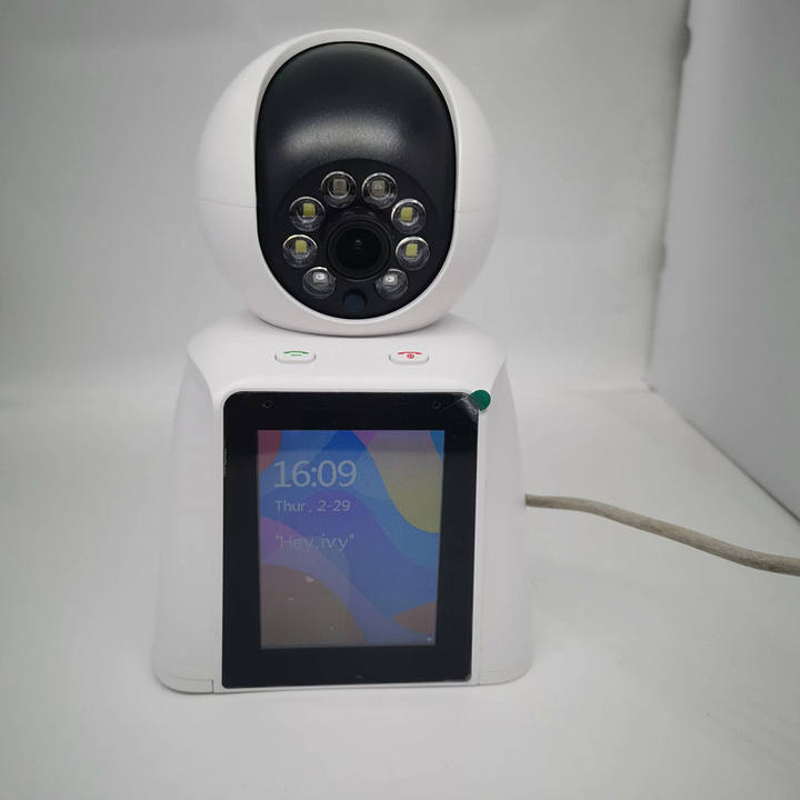 Icsee Video Call Smart Wifi IP Camera 2.4 Screen Monitor 3MP Rotate Indoor PTZ Camera Baby Monitor Industrial Exporter Operations