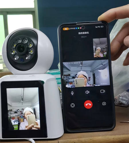 Icsee Video Call Smart Wifi IP Camera 2.4 Screen Monitor 3MP Rotate Indoor PTZ Camera Baby Monitor Industrial Exporter Operations