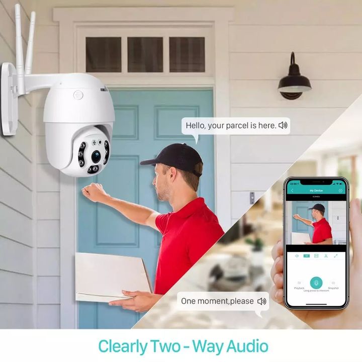 Icsee Wifi Smart Camera 8mp Two-way Audio Ip66 Waterproof Security App Control Ptz Outdoor Smart Home wireless Camera