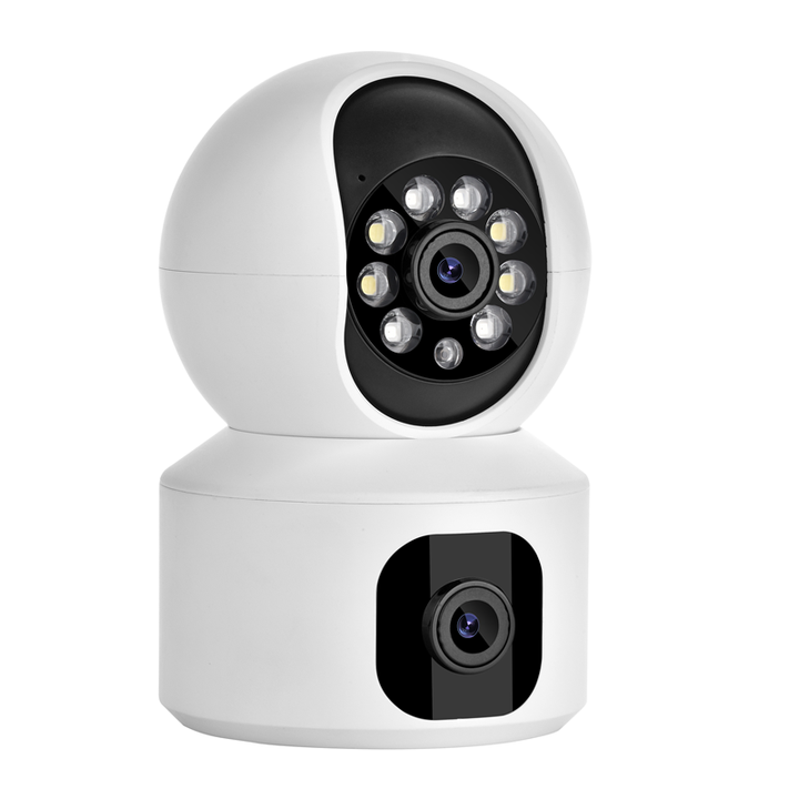 Icsee new arrival double lens camera 1080p hd wifi home security bullet pt rotate camera