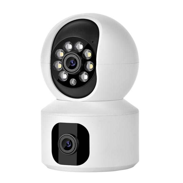 Icsee new arrival double lens camera 1080p hd wifi home security bullet pt rotate camera