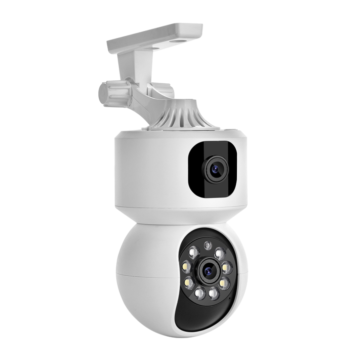 Icsee new arrival double lens camera 1080p hd wifi home security bullet pt rotate camera