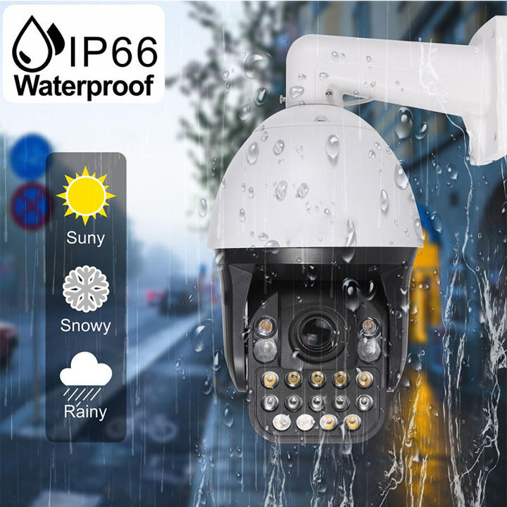 Network 8.0 Megapixel Color Night 30X ZOOM Waterproof IP Dome PTZ Camera.