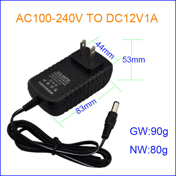 Modern&Switching AC to DC 12 Volt Power Adapters with European/ USA/ UK Plug for CCTV Camera Discount Wholesale Direct