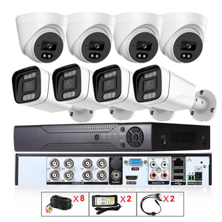 New 8.0 Megapixel Full Color HD Camera 8CH AHD DVR Set 4K CVR CCTV Kit