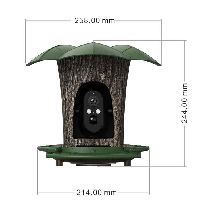 New 2.0Megapixel Solar power Battery 4G for Asian Smart Window Bird Feeder Solar Battery Network  IP66  Camera